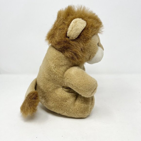 Lion Plush Stuffed Animal Logo Bear Plush 1985 Brown Toy  Sitting 9" - Picture 4 of 8
